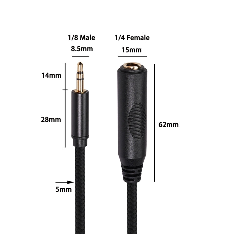 3662B 6.35mm Female to 3.5mm Male Audio Adapter Cable, Length: 30cm-Reluova