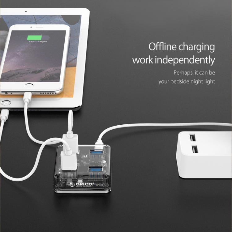 ORICO MH4U-100 USB 3.0 Transparent Desktop HUB with 100cm Micro USB Cable