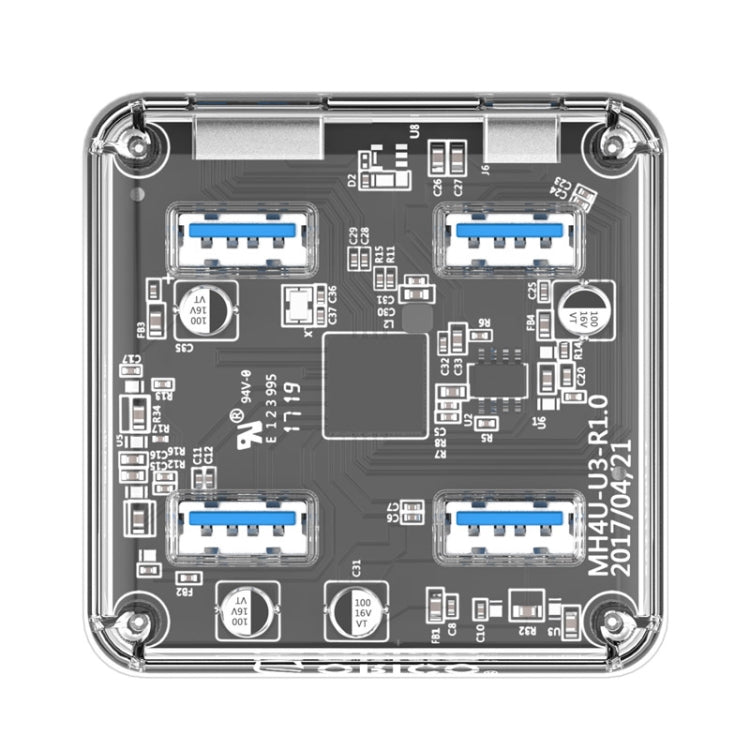 ORICO MH4U-100 USB 3.0 Transparent Desktop HUB with 100cm Micro USB Cable