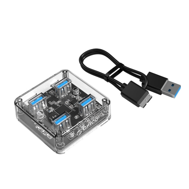 ORICO MH4U-100 USB 3.0 Transparent Desktop HUB with 100cm Micro USB Cable My Store