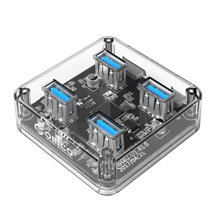 ORICO MH4U-30 USB 3.0 Transparent Desktop HUB with 30cm Micro USB Cable