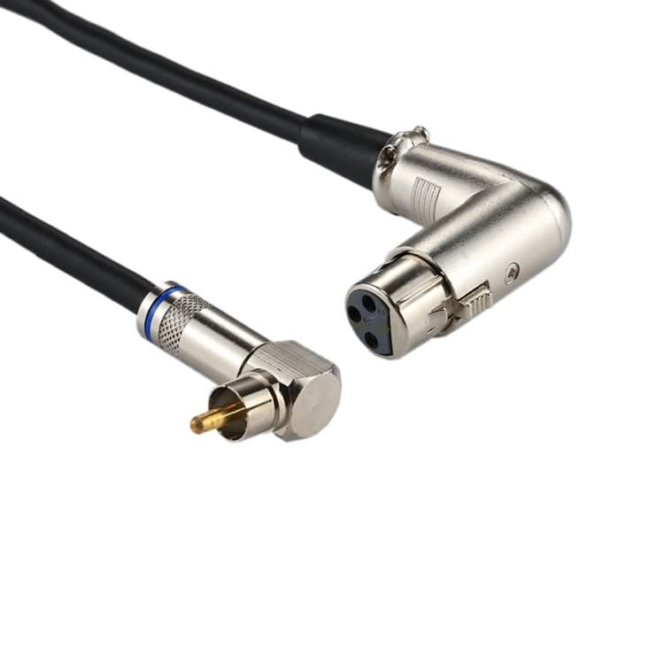 Aluminum Shell RCA Elbow Male to 3 Pin XLR CANNON Elbow Female Audio Connector Adapter for Cable Microphone / Audio Equipment, Total Length: about 30cm My Store