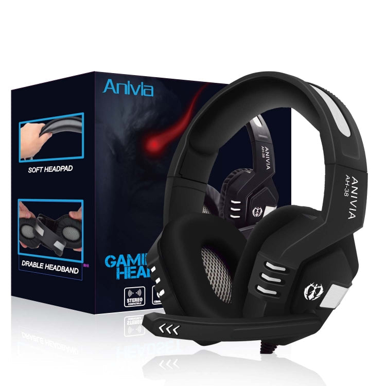 SADES AH-38 3.5mm Plug Wire-controlled E-sports Gaming Headset with Retractable Microphone, Cable Length: 2m