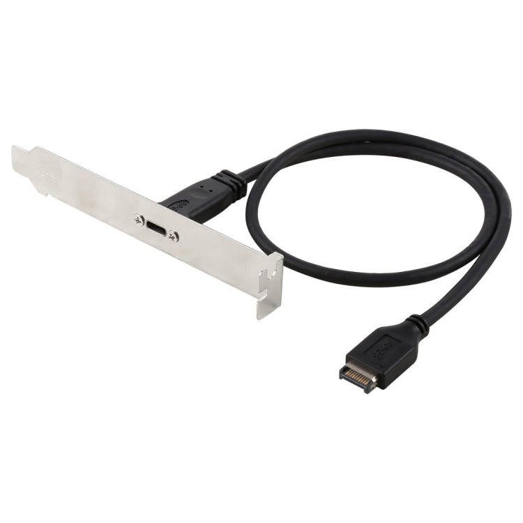 50cm Panel Bracket Header USB-C / Type-C Female to USB 3.1 Type-E Extension Wire Connector Cord Cable-Reluova