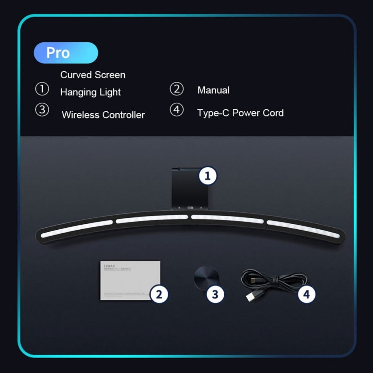 Xiaomi Youpin LYMAX Pro Computer Monitor Light Bar USB-C/Type-C Stepless Dimming Screen Hanging Light