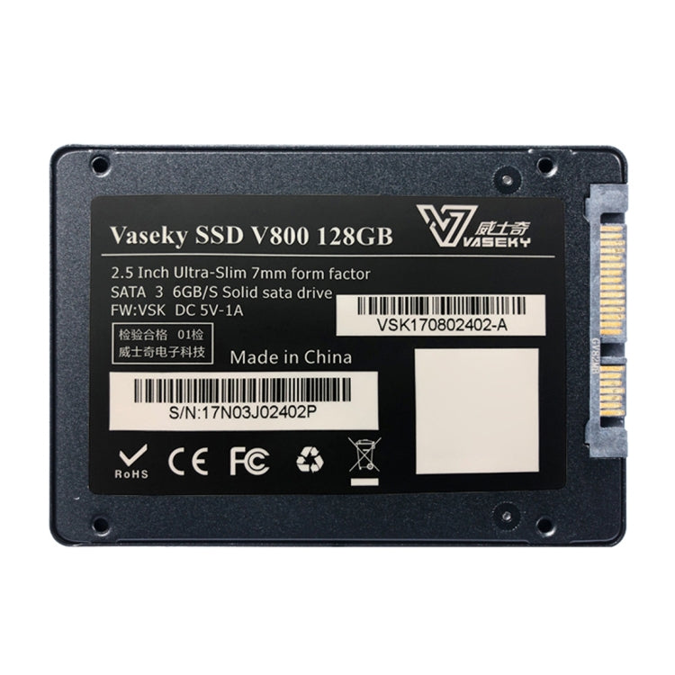 Vaseky V800 128GB 2.5 inch SATA3 6GB/s Ultra-Slim 7mm Solid State Drive SSD Hard Disk Drive for Desktop, Notebook