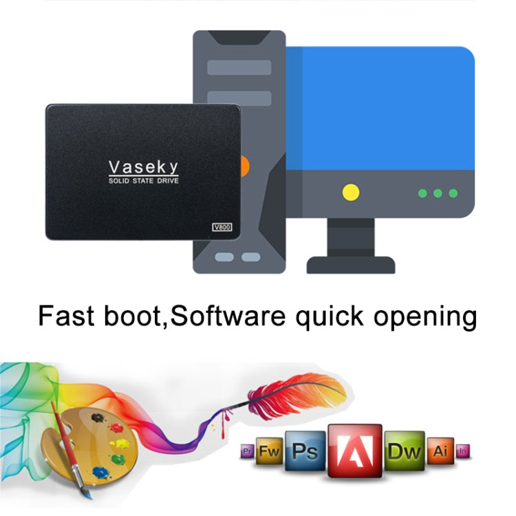 Vaseky V800 128GB 2.5 inch SATA3 6GB/s Ultra-Slim 7mm Solid State Drive SSD Hard Disk Drive for Desktop, Notebook My Store