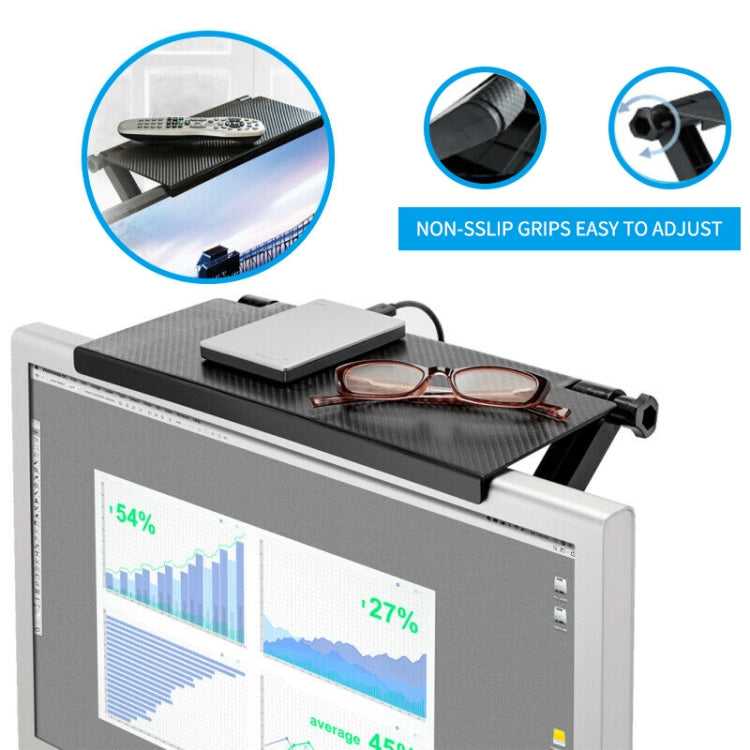 Television Computer Monitor Shelf Remote Control Set-top Box Storage Bracket