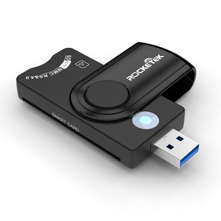 ROCKETEK CR310 USB 2.0 + TF Card + SD Card + SIM Card + Smart Card Multi-function Card Reader