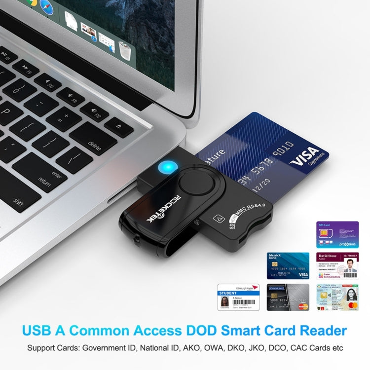 ROCKETEK CR310 USB 2.0 + TF Card + SD Card + SIM Card + Smart Card Multi-function Card Reader My Store