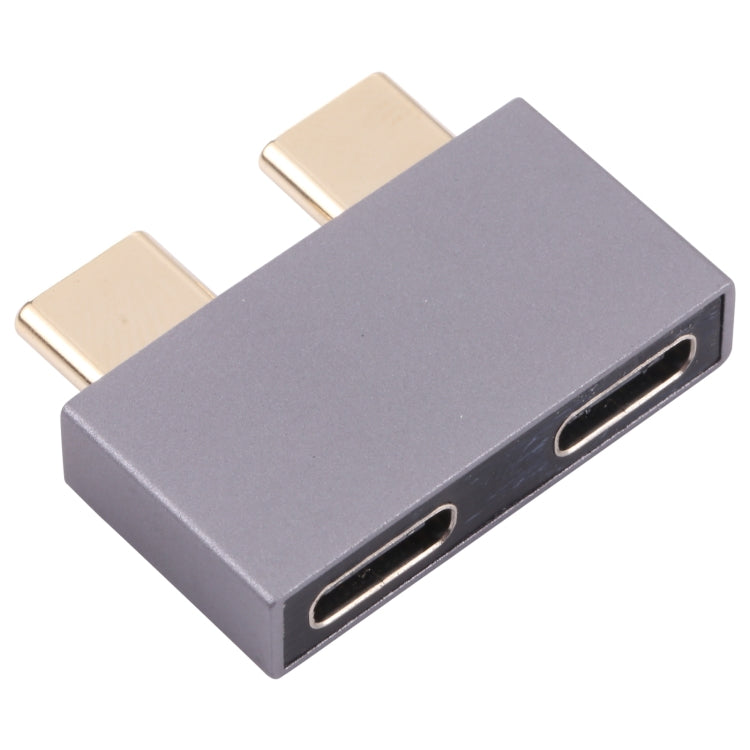 Double USB-C / Type-C Male to Double USB-C / Type-C Female Adapter