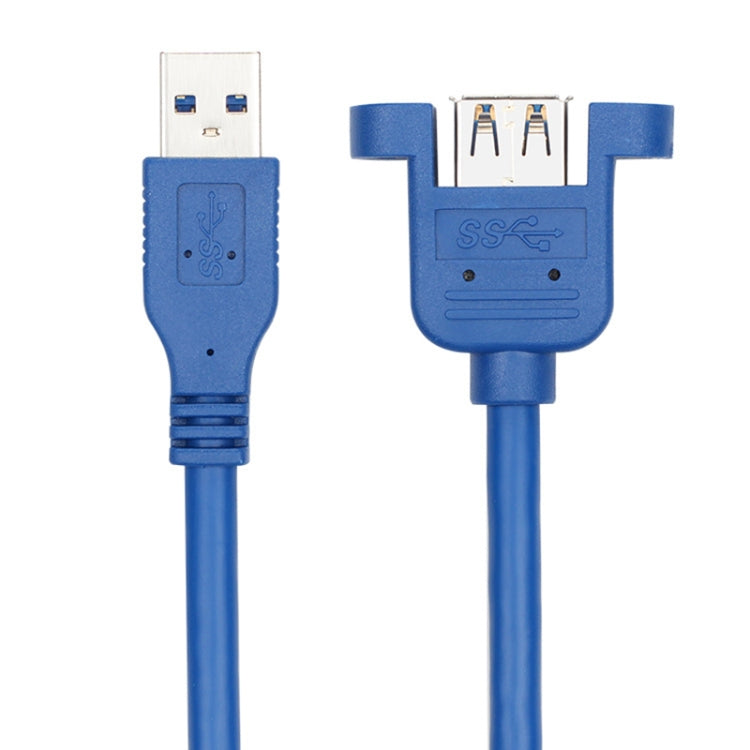 USB 3.0 Male to Female Extension Cable with Screw Nut, Cable Length: 30cm My Store