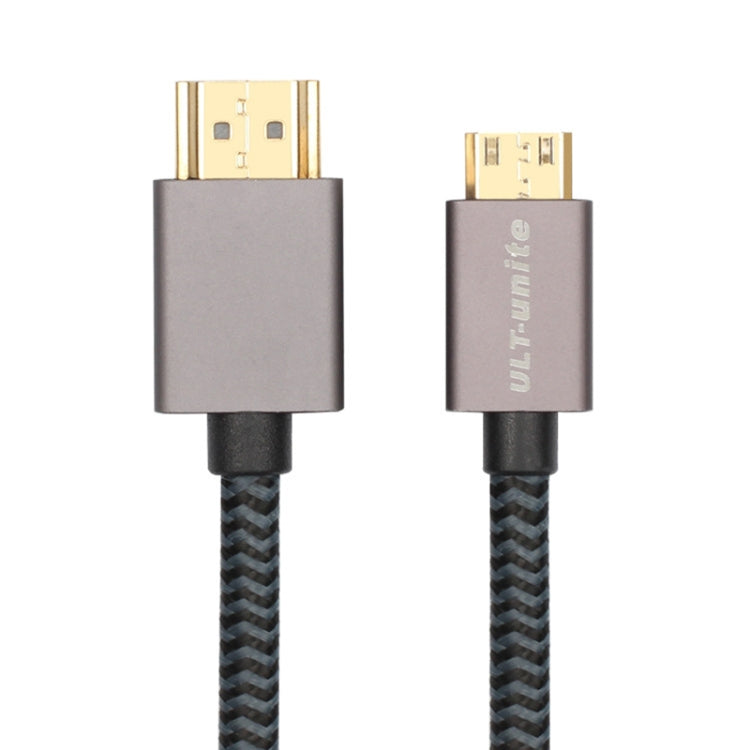 ULT-unite Gold-plated Head HDMI 2.0 Male to Mini HDMI Male Nylon Braided Cable, Cable Length: 1.2m My Store