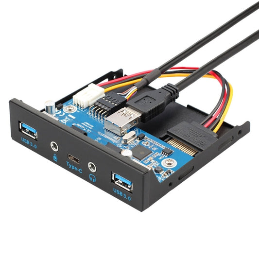 2 x USB 3.0 + HD Audio + USB-C / Type-C Floppy Drive Front Panel-Reluova