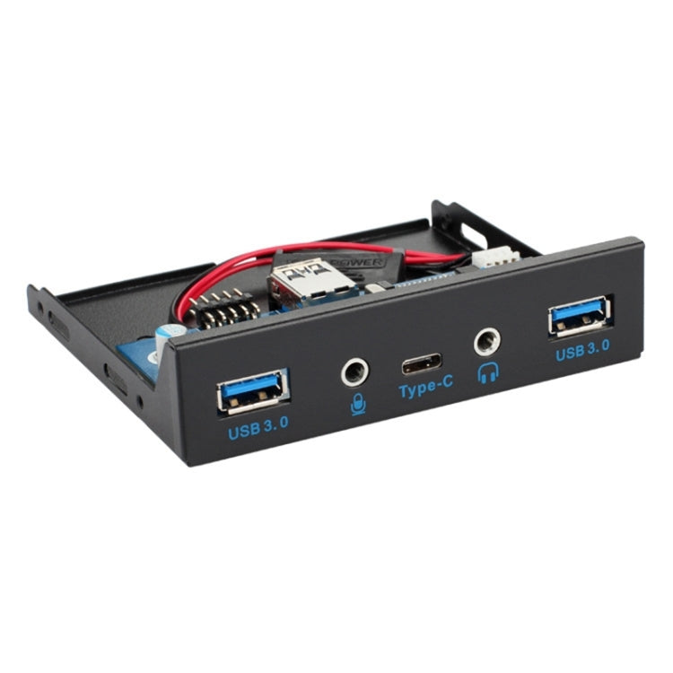 2 x USB 3.0 + HD Audio + USB-C / Type-C Floppy Drive Front Panel-Reluova