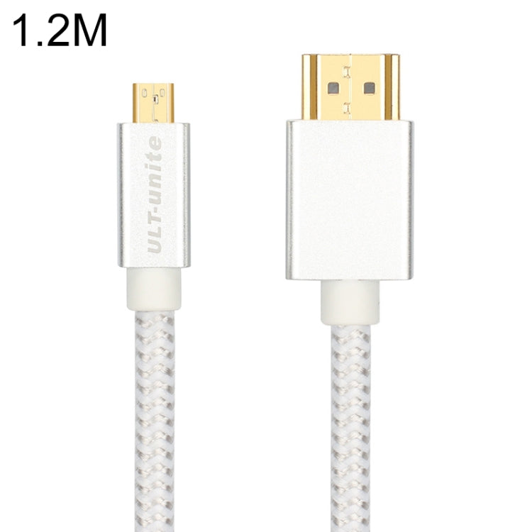 ULT-unite Gold-plated Head HDMI Male to Micro HDMI Male Nylon Braided Cable, Cable Length: 1.2m My Store