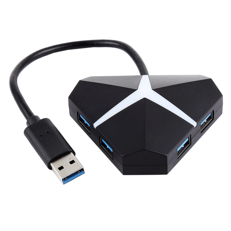 5Gbps Super Speed 4 Ports USB 3.0 HUB Adapter, Cable Length: about 20cm