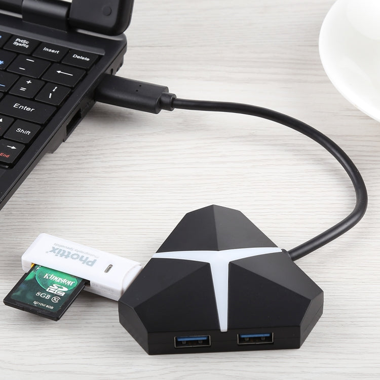 5Gbps Super Speed 4 Ports USB 3.0 HUB Adapter, Cable Length: about 20cm My Store