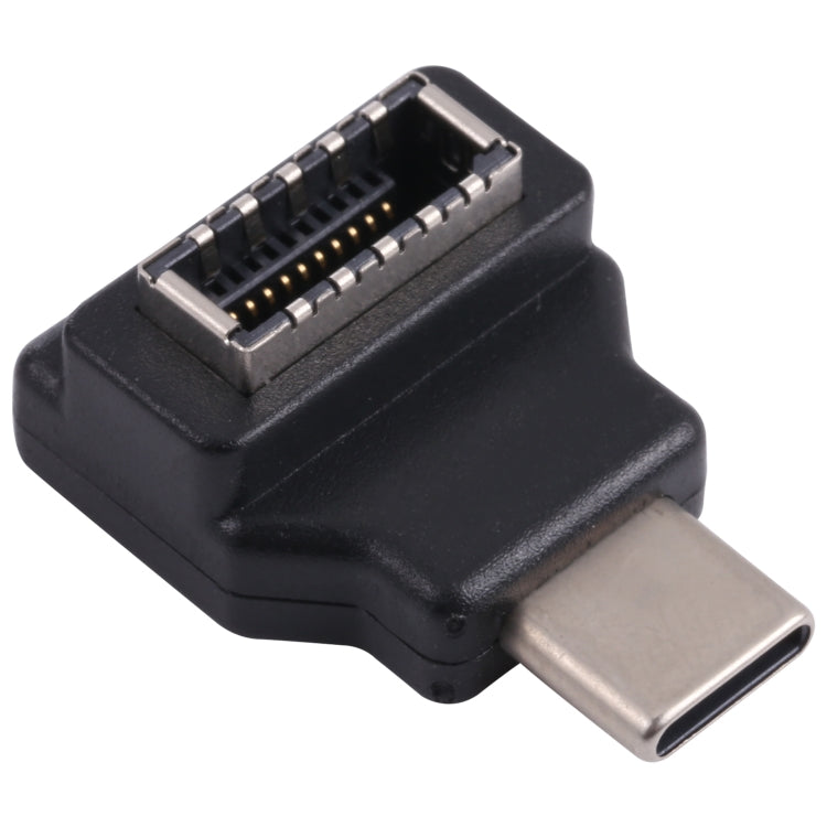 Type-E Female 90 Degrees Elbow to USB-C / Type-C Male Computer Host Adapter