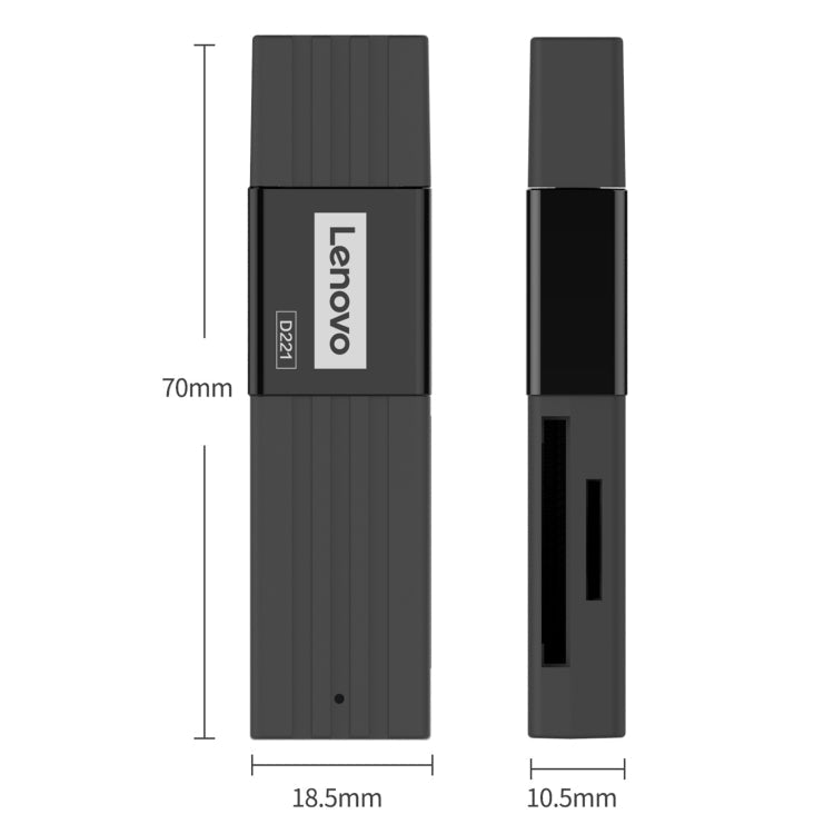 Original Lenovo D221 2 in 1 480Mbps USB 2.0 Card Reader