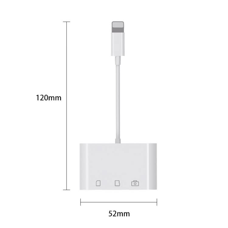 D-168 3 In 1 8 Pin OTG High-speed Card Reader