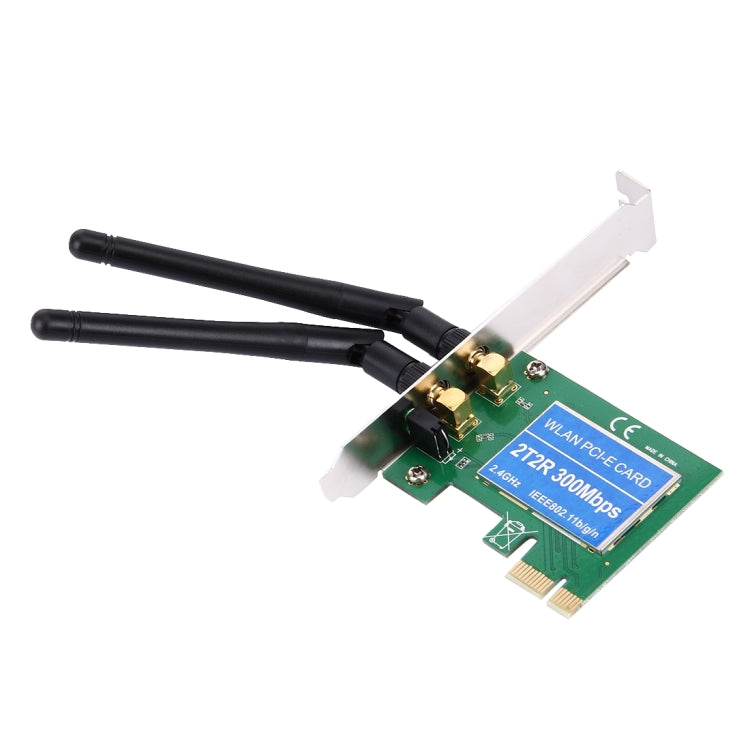 300Mbps PCI Express Wireless LAN Network Adapter Card with 2 Antennas, IEEE 802.11b / 802.11g / 802.11n Standards-Reluova