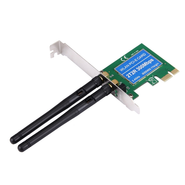 300Mbps PCI Express Wireless LAN Network Adapter Card with 2 Antennas, IEEE 802.11b / 802.11g / 802.11n Standards-Reluova