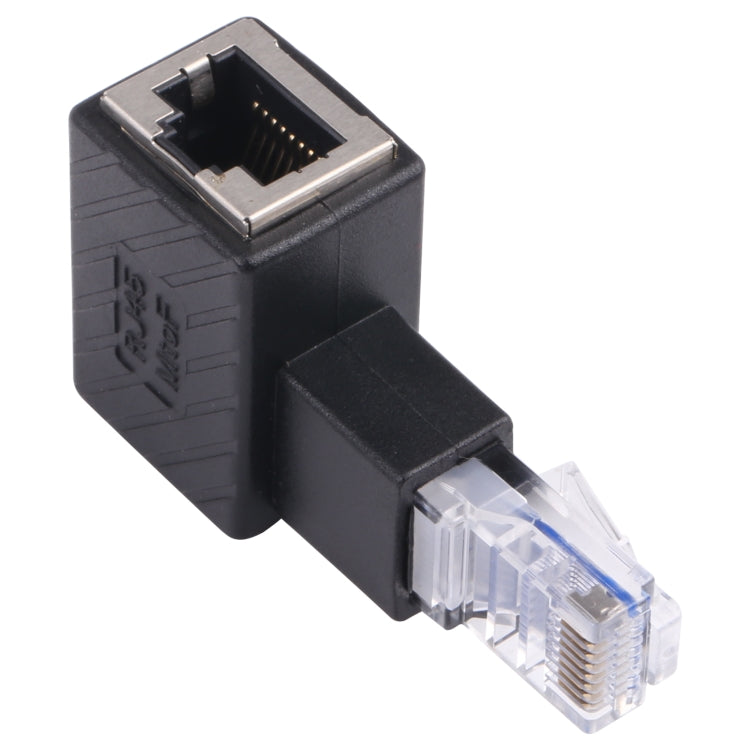 RJ45 Male to Female Converter 90 Degrees Extension Adapter for Cat5 Cat6 LAN Ethernet Network Cable My Store