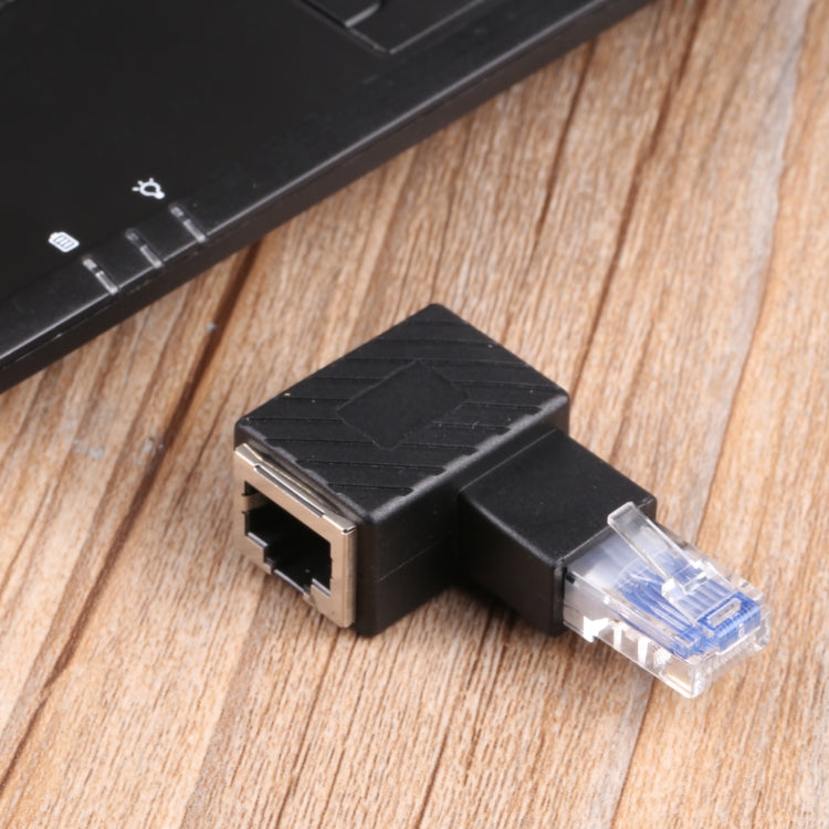 RJ45 Male to Female Converter 90 Degrees Extension Adapter for Cat5 Cat6 LAN Ethernet Network Cable My Store