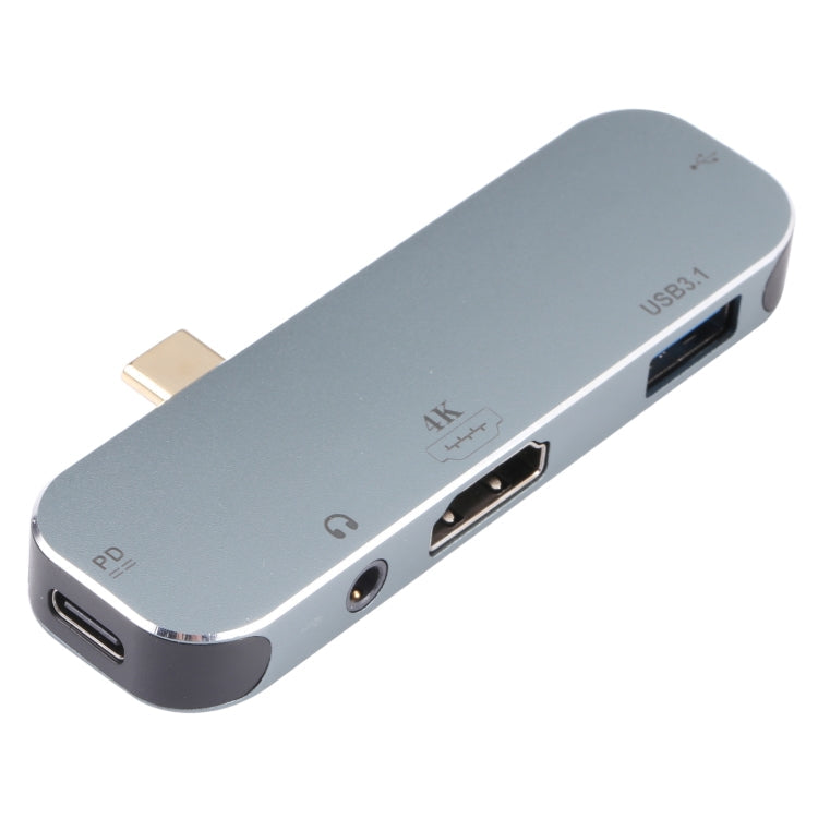 5 in 1 USB-C / Type-C Male to PD USB-C / Type-C Charging + 3.5mm AUX + 4K HDMI + USB 3.1 + USB Female Adapter-Reluova