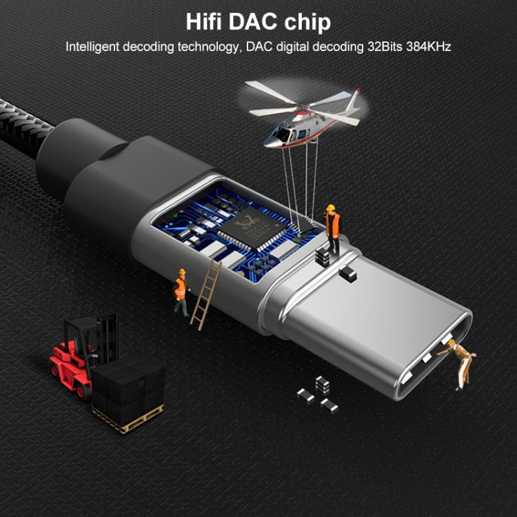 TA131-R1 USB-C / Type-C Male to 3.5mm AUX Male Earphone Adapter Cable with Wire Control, Cable Length: 1.2m My Store