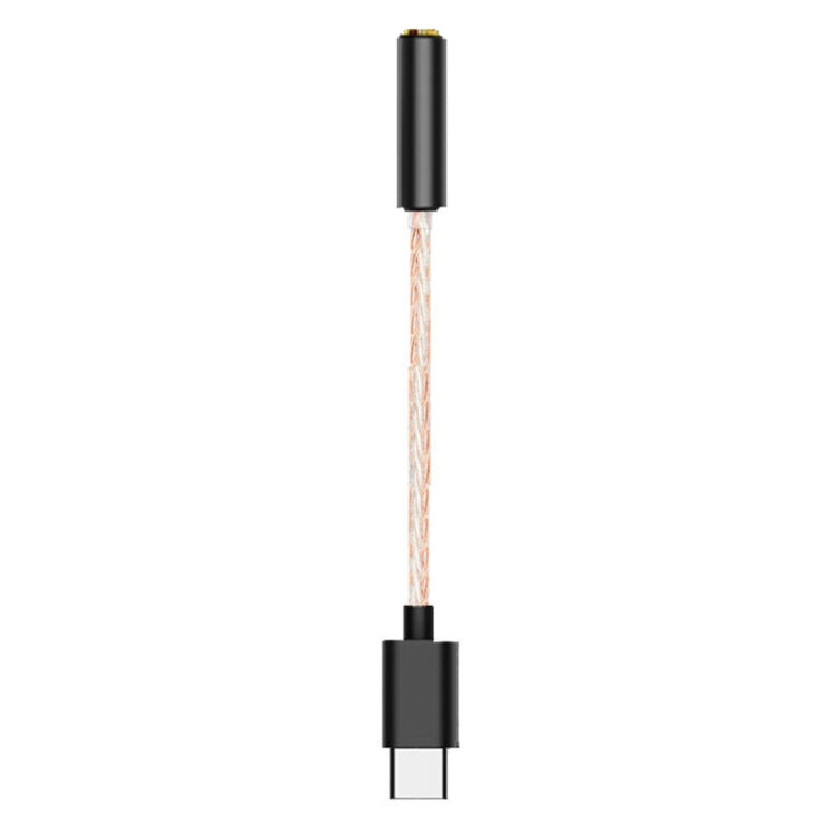 TA12-R USB-C / Type-C Male to 3.5mm Audio Female Single Crystal Copper Braid Earphone Adapter My Store