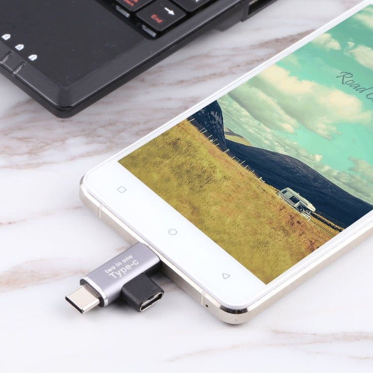 USB-C / Type-C Female to USB-C / Type-C Male + Micro USB Male Converter