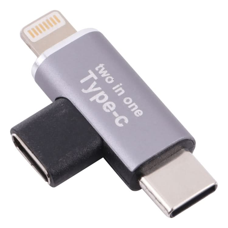 USB-C / Type-C Female to 8 Pin Male + USB-C / Type-C Male Converter