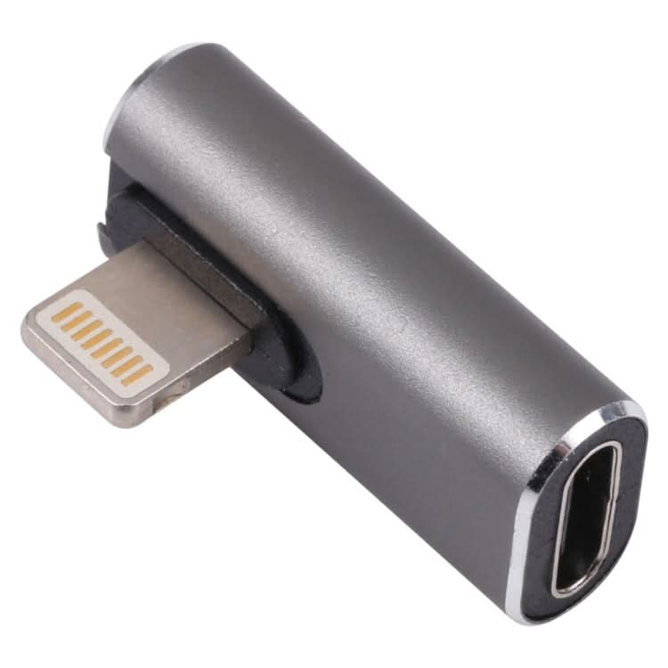 20W 8 Pin Male to USB-C / Type-C Female Elbow Charging Adapter