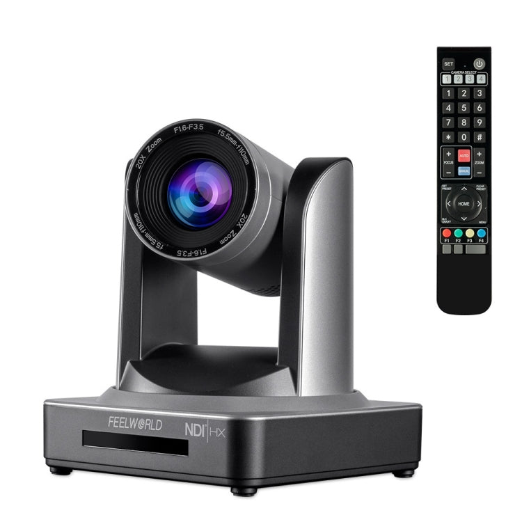 FEELWORLD NDI20X Simultaneous 20X Optical Zoom Live Streaming PTZ Camera, EU and US Plug