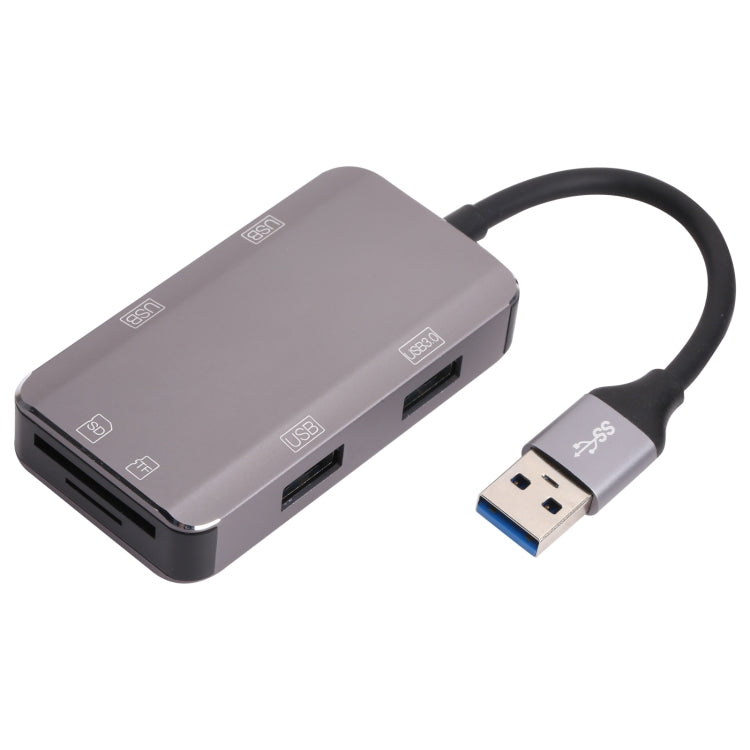 NK-3049HD 6 in 1 USB Male to MS / TF Card Slot + USB 3.0 + 3 USB 2.0 Female Adapter My Store