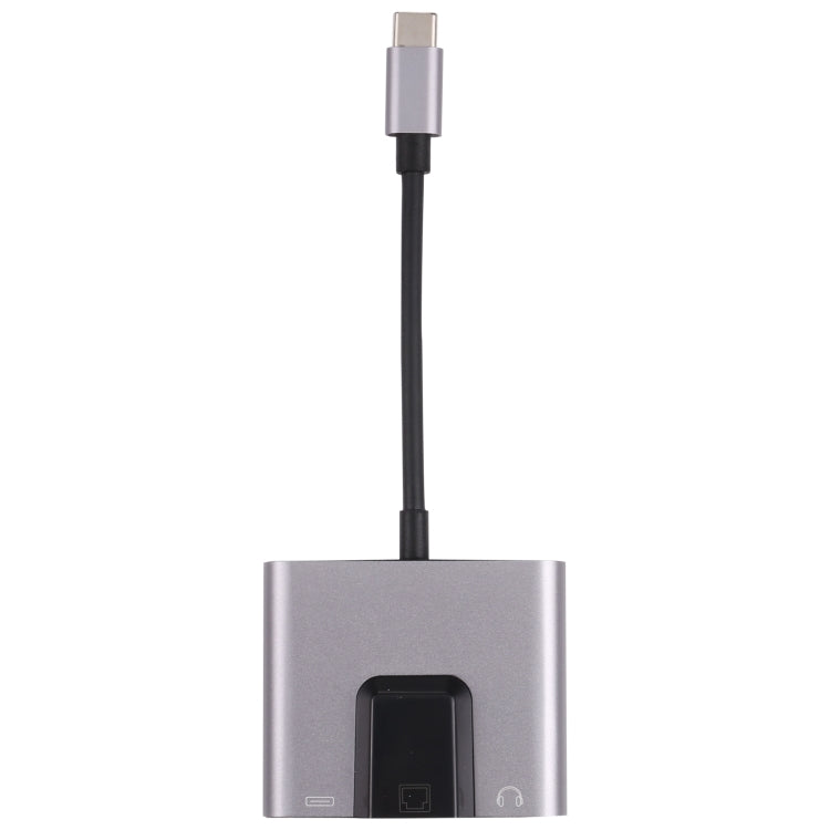 NK-1056TC 3 in 1 USB-C / Type-C Male to USB-C / Type-C Charging + Ethernet + 3.5mm Earphone Female Adapter My Store