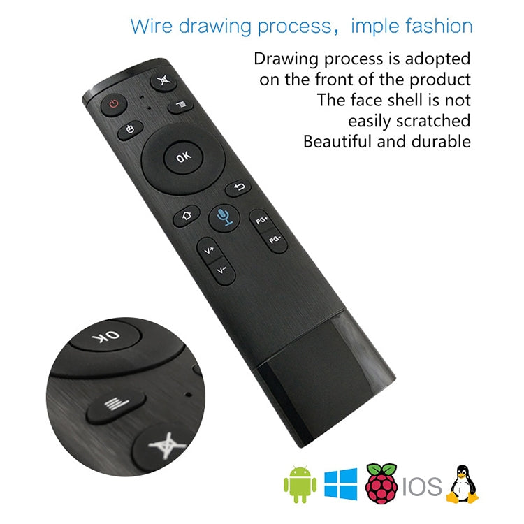 Q5 Gyroscope + Voice Foreign Version USB 2.4G Wireless Voice Flying Mouse Remote Control, Support Set-Top Box / Computer