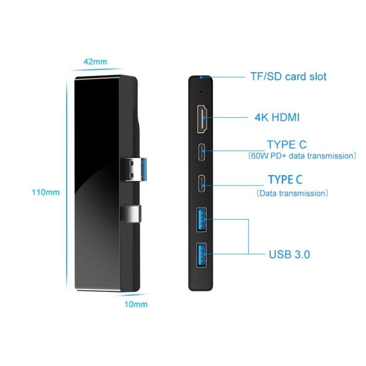 Rocketek SH868 HDMI + USB 3.0 x 2 + Type-C x 2 HUB Adapter My Store