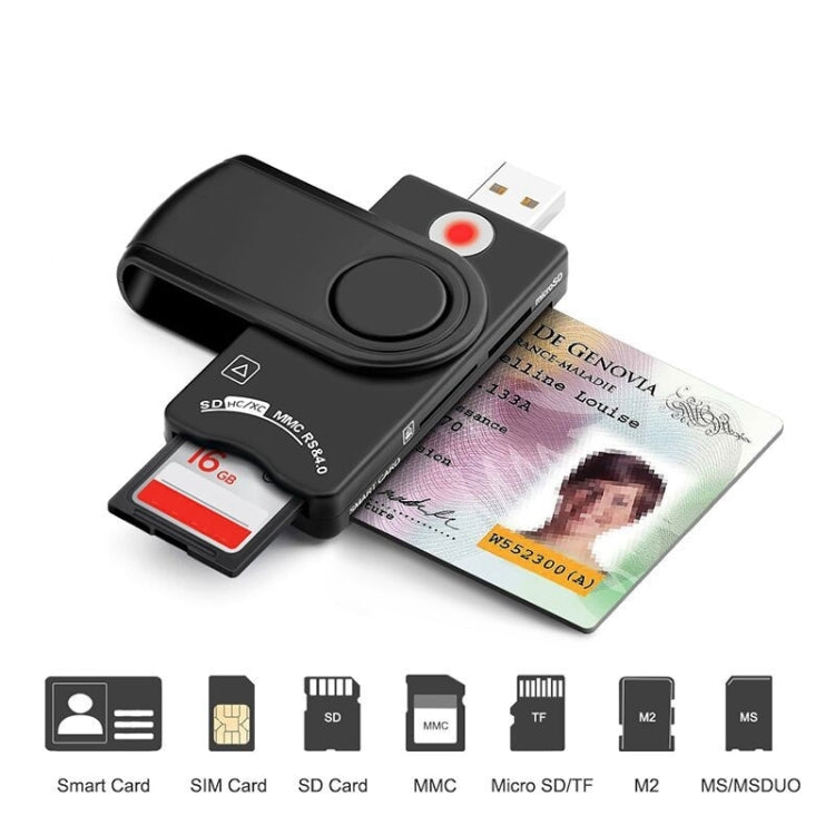 Rocketek SCR10 USB2.0 Smart Card / SD / TF / M2 / MS / SIM Card Reader My Store