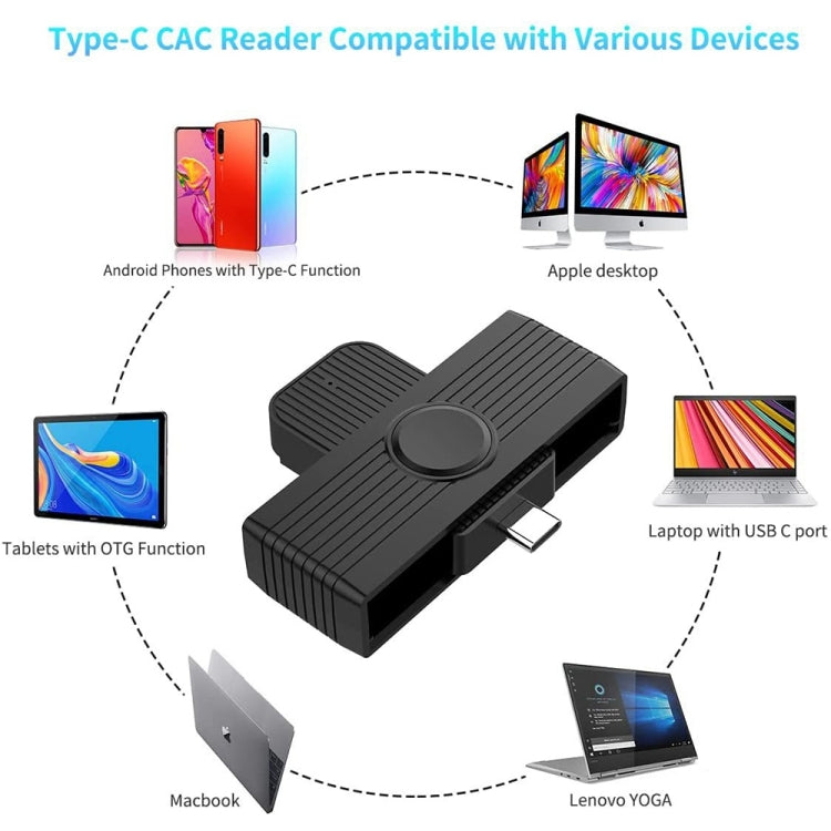 Rocketek CR318-C Type-C Smart Card / SIM / ID / CAC Card Reader My Store