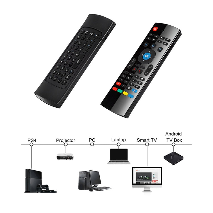 MX3-L Standard Version 2.4GHz Fly Air Mouse Wireless Keyboard Remote Control My Store