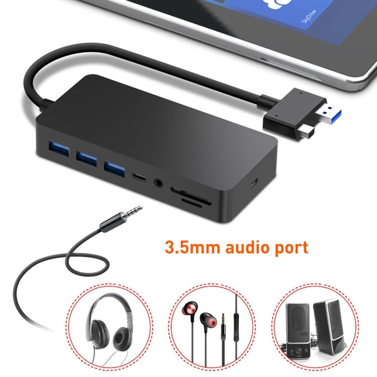 Rocketek SH701 11 in 1 1000M RJ45 / USB 3.0 HUB Adapter for Surface Pro 5 / 6