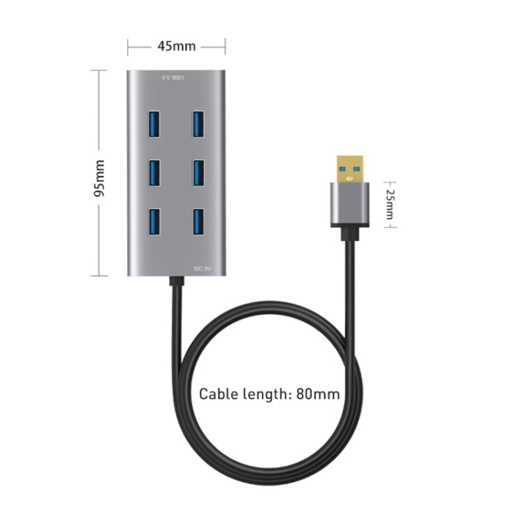 8108 7 Ports USB 3.0 to USB 3.0 HUB, Cable Length: 80cm My Store