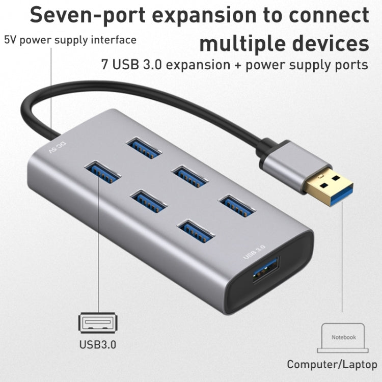 8108 7 Ports USB 3.0 to USB 3.0 HUB, Cable Length: 80cm My Store