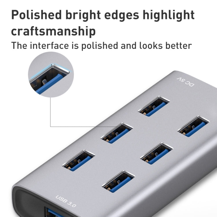 8108 7 Ports USB 3.0 to USB 3.0 HUB, Cable Length: 80cm