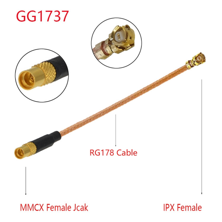 IPX Female to GG1737 MMCX Female RG178 Adapter Cable, Length: 15cm My Store