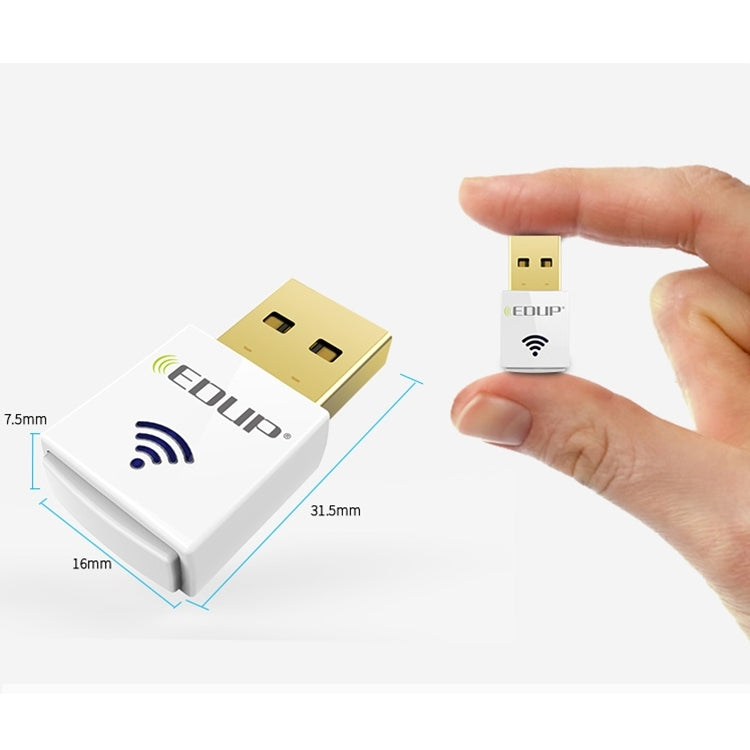 EDUP EP-AC1619 Mini Wireless USB 600Mbps 2.4G / 5.8Ghz 150M+433M Dual Band WiFi Network Card for Nootbook / Laptop / PC