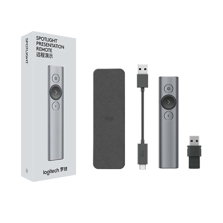 Logitech Spotlight 2.4Ghz USB Wireless Presenter PPT Remote Control Flip Pen